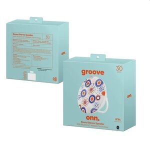 Onn. Groove Round Stereo Bluetooth Speaker Water-resistant